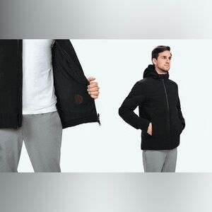 Ministry Of Supply Heated Jacket Mens Size small Black Hooded - Not Tested